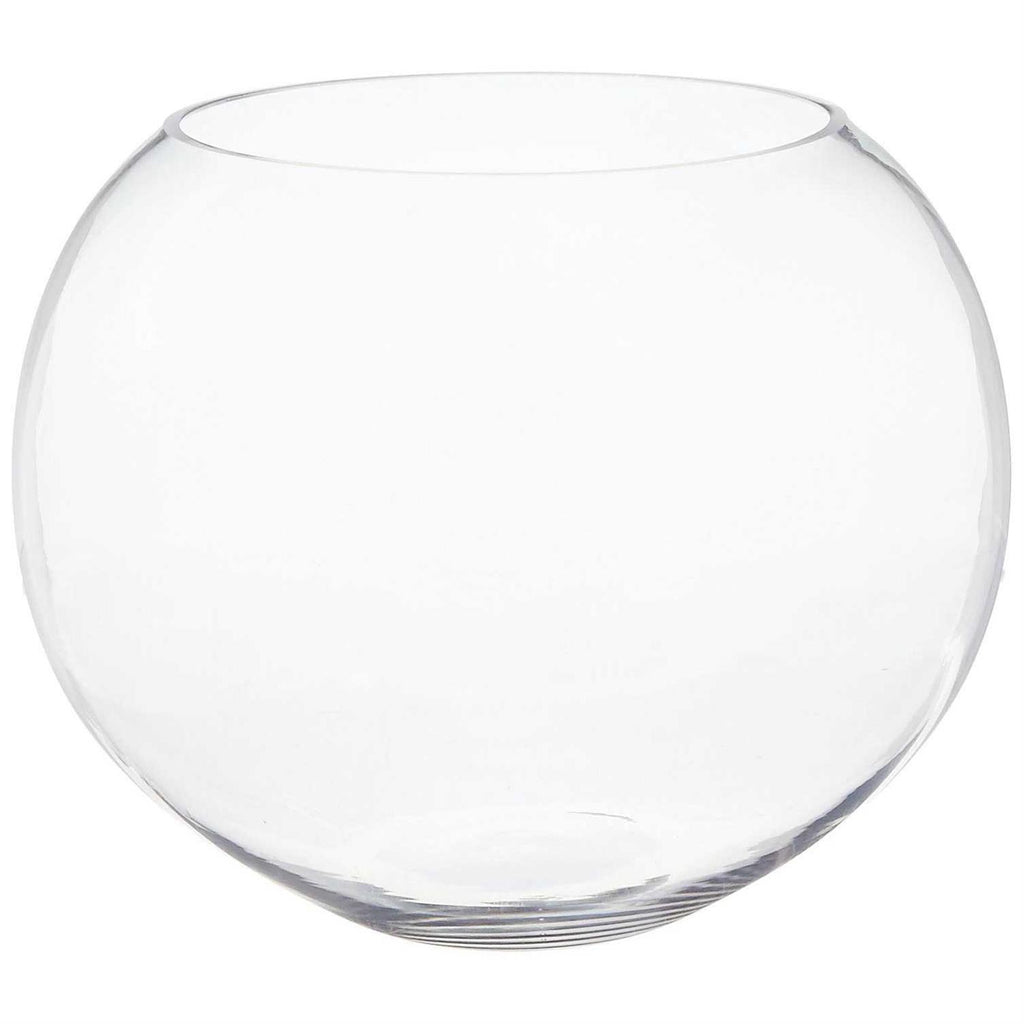 Clear Glass Bubble Bowl Vase M767677