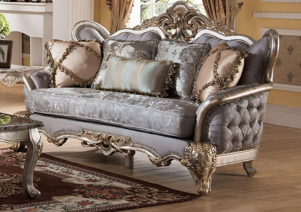 Metallic finish Wood Sofa Set 3Pcs O79382