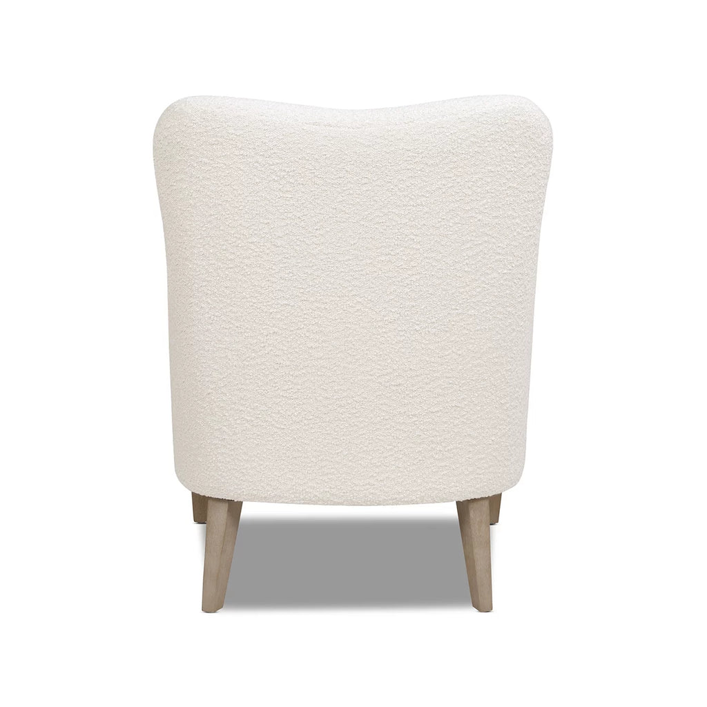 Ivory White Boucle Accent Chair Z4271