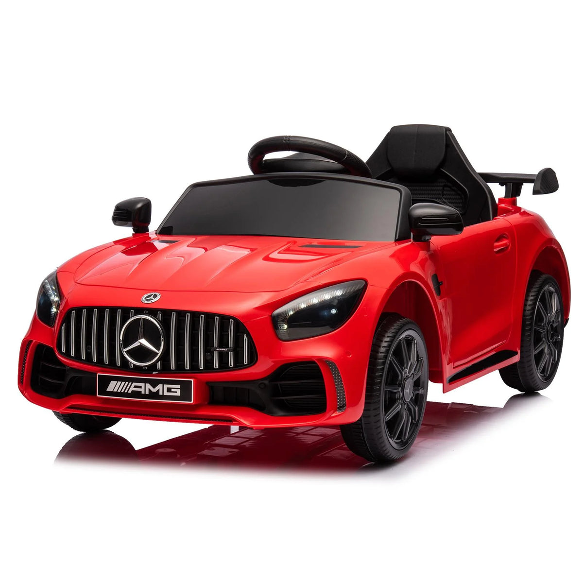 12V Electric Ride on Car Toy with Remote Control, LED Lights, Black V53483
