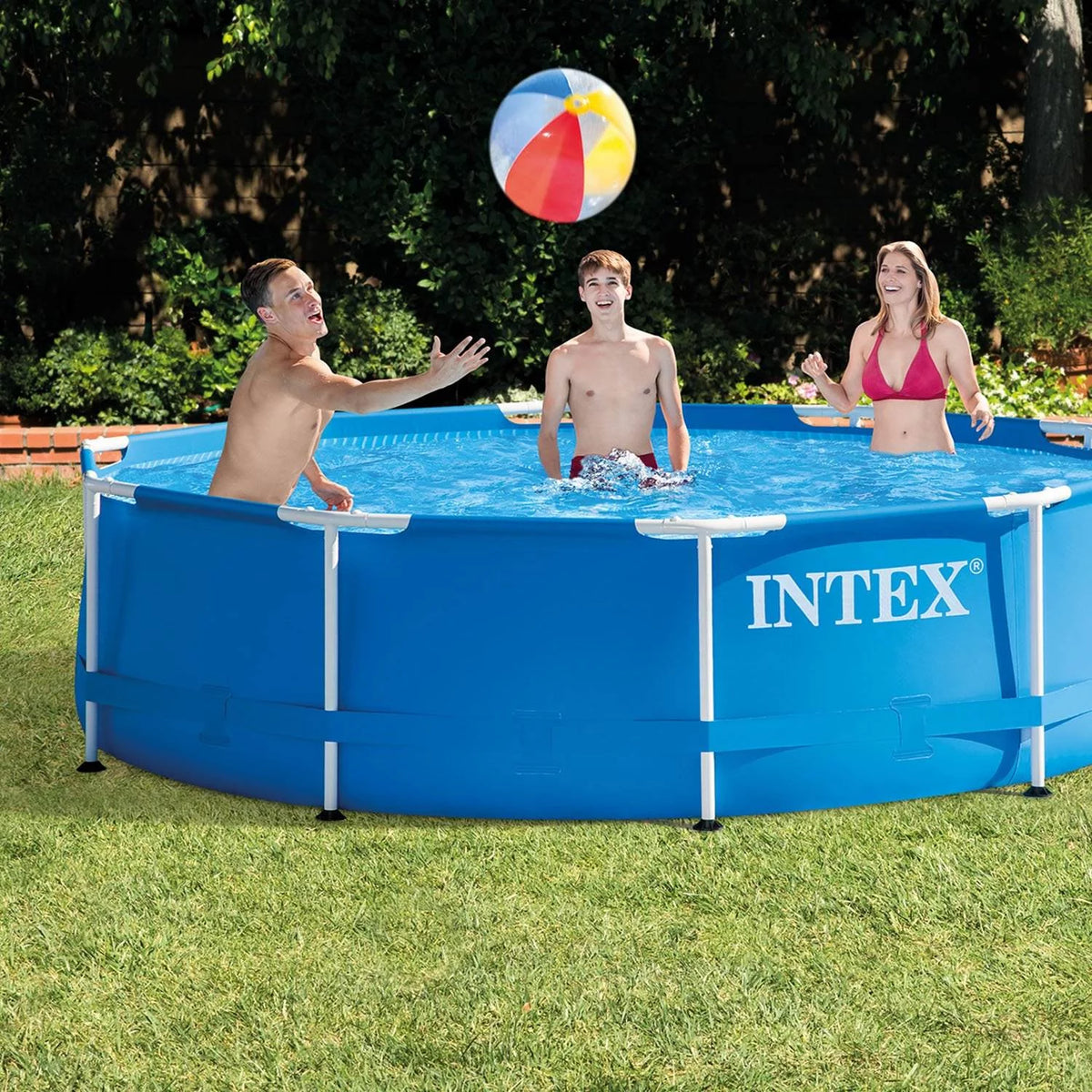 10ft x 30in Metal Frame Above Ground Swimming Pool Set with Filter Pump D106