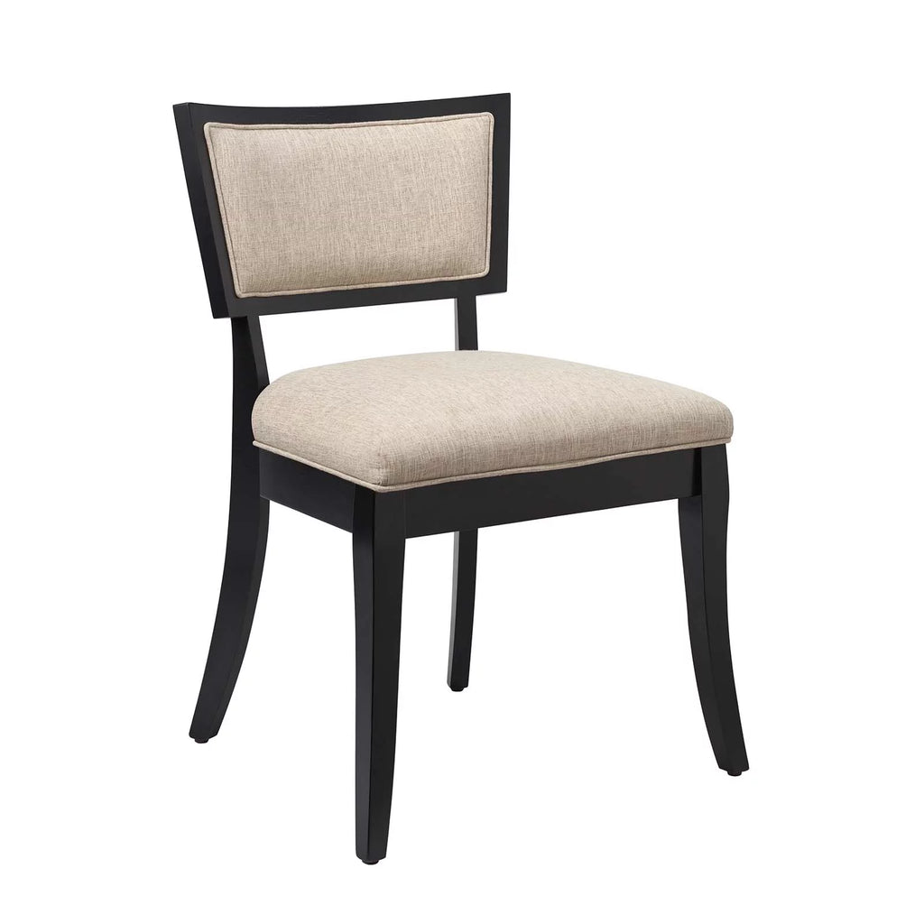 Beige Upholstered Fabric Dining Chairs Set of 2 U400966