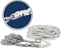 Nylon 3 Strand Anchor Rode with Galvanized Steel Chain and Stainless Steel Shackle, Prespliced W3059