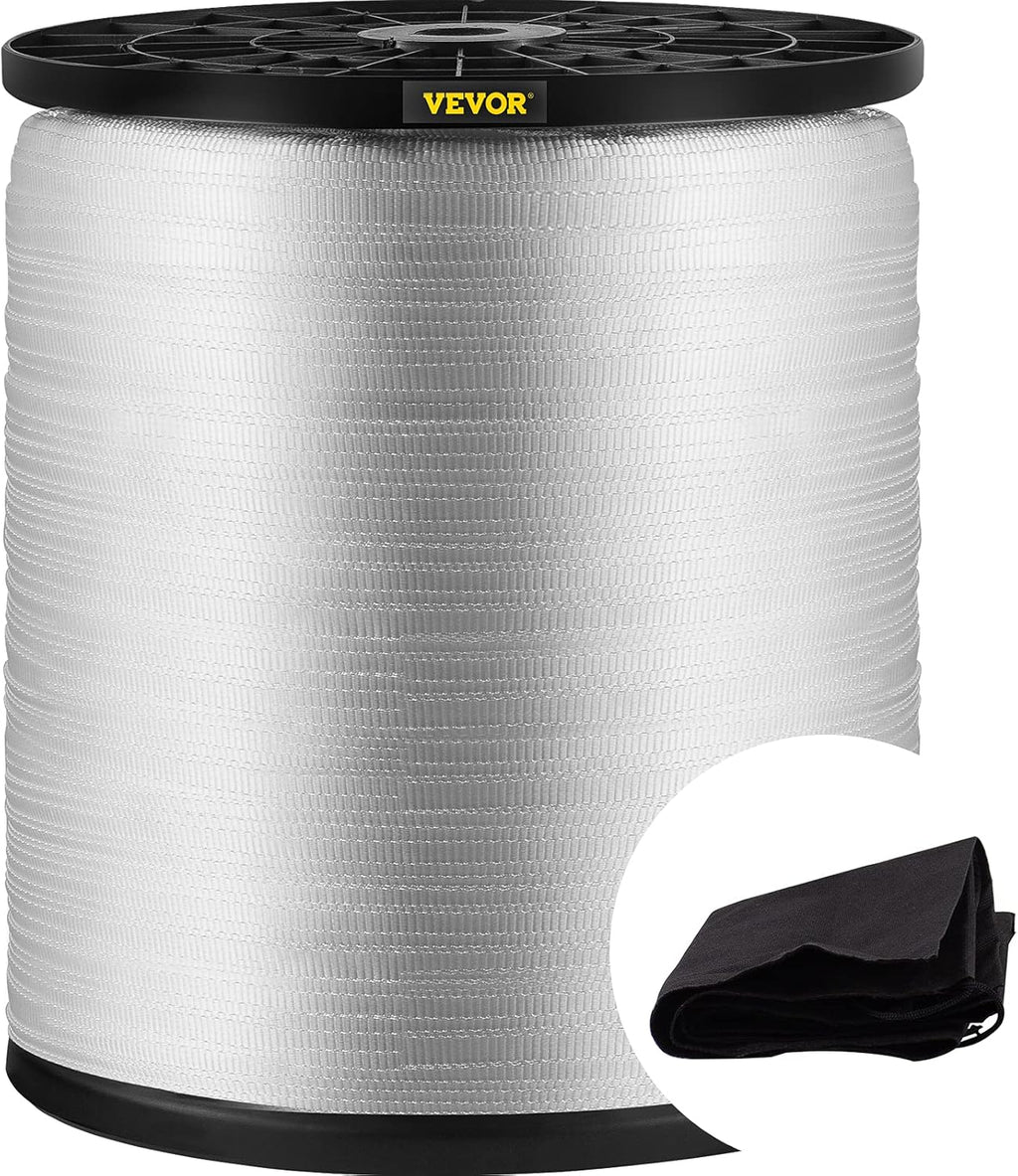 1250Lbs Polyester Pull Tape, 1053' x 1/2" Flat Tape, Pack of 2 Z476