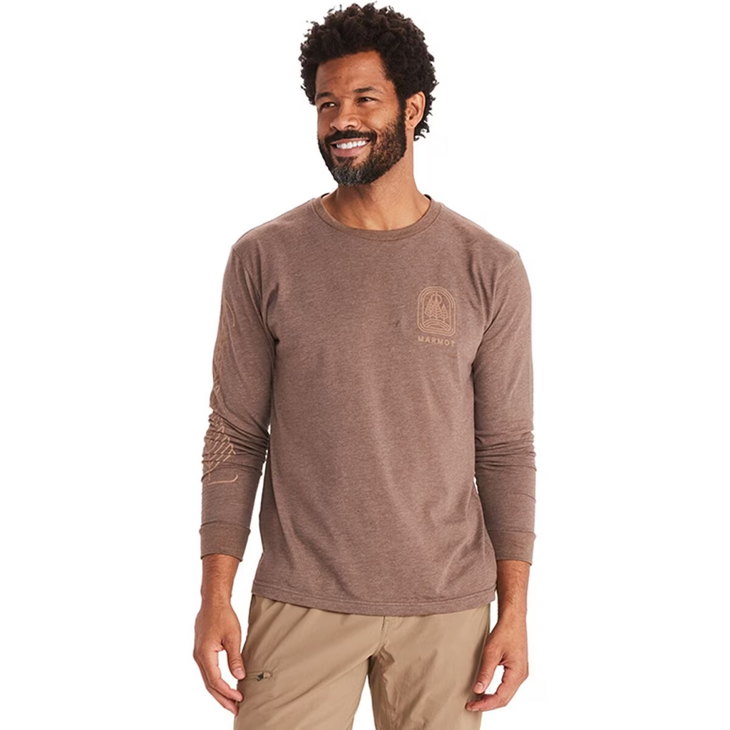 Brown Heather Long-Sleeve T-Shirt T339694