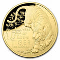 1 oz Gold $100 Lunar Year of the Tiger Domed Proof Coin V17875