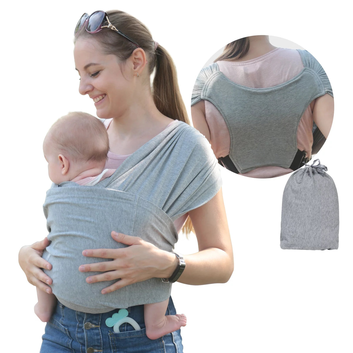 Organic Cotton Adjustable Baby Wrap Carrier V84330