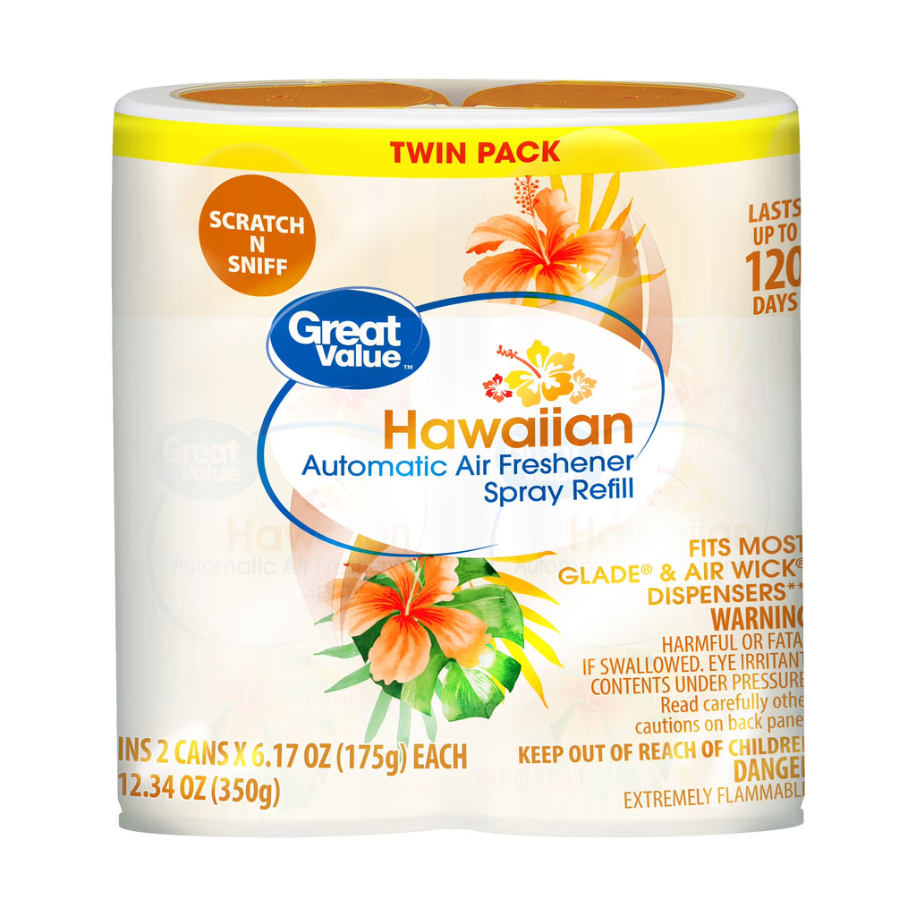 Automatic Air Freshener Spray Refill, Hawaiian, 2 Pieces G389562