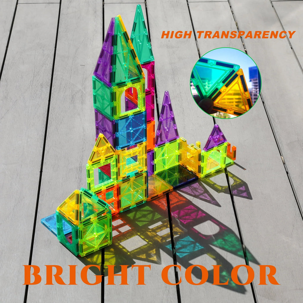 120 Pcs 3D Color Magnet Building Tiles Set J909033