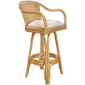 Swivel Rattan Counterstool in Natural Finish D6704