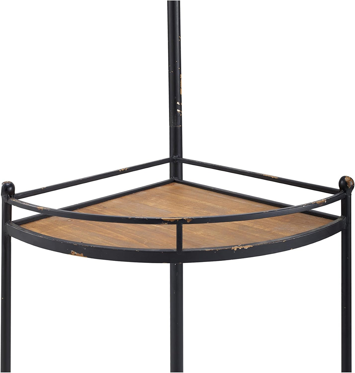 Black Metal and Wood Coat Rack I86901