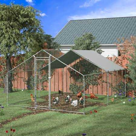 Extra Large Metal Chicken Coop with Waterproof and Anti-Ultraviolet A853590