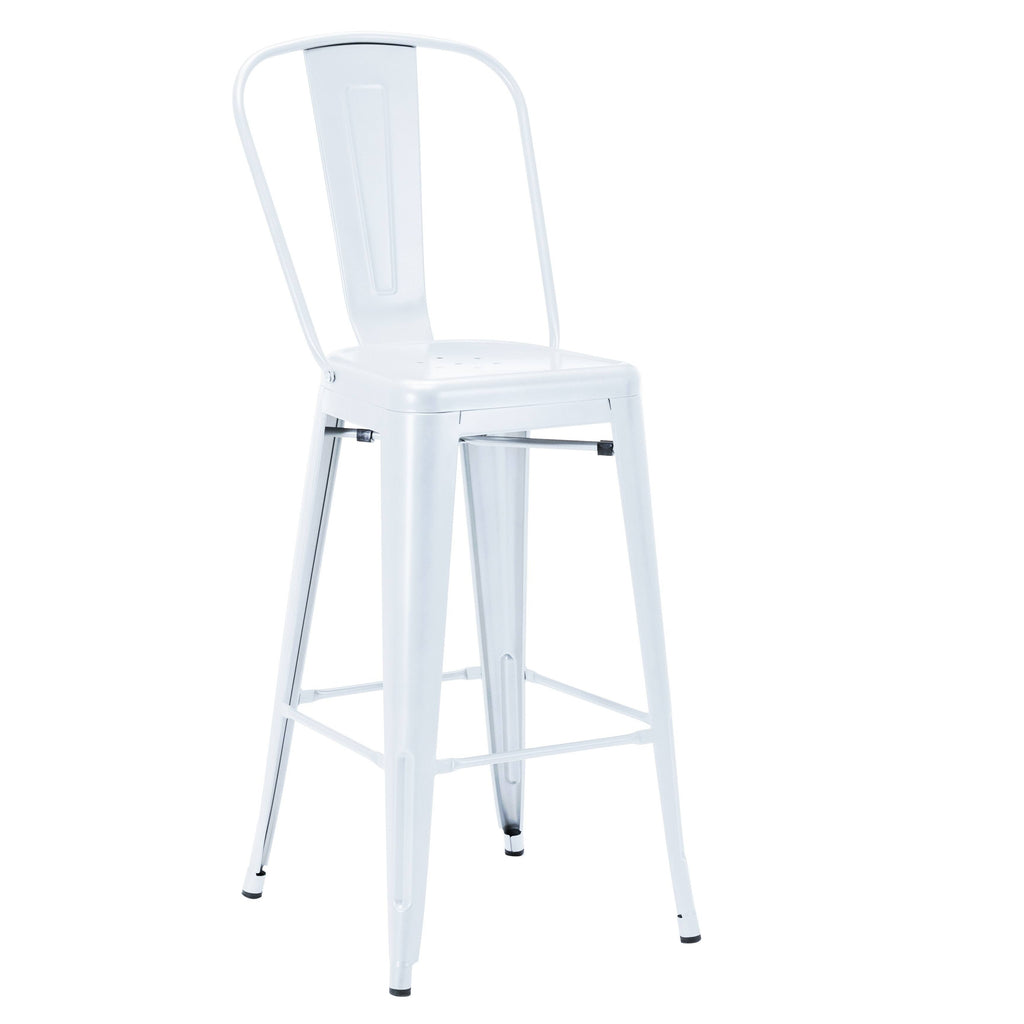 White Metal Bar Stools (Set of 4) F75940