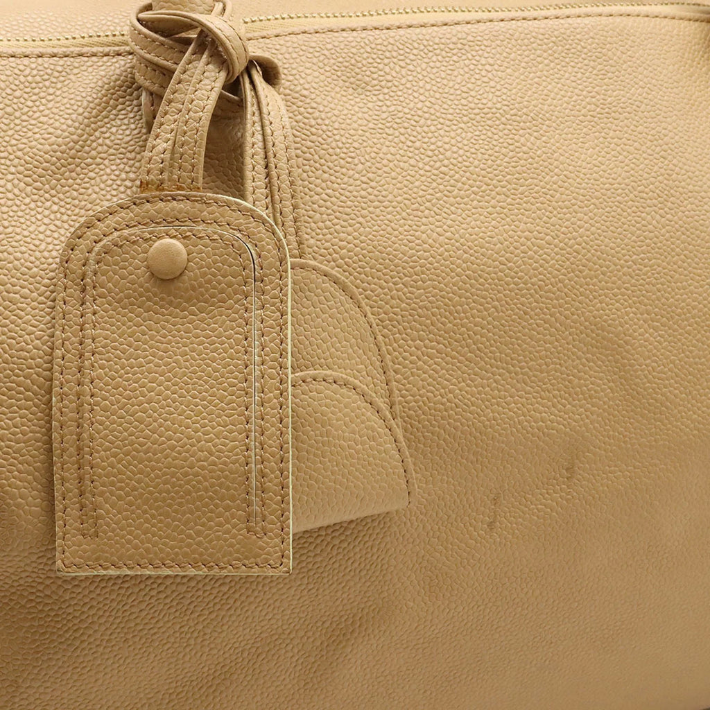 Pre-Owned Beige Caviar Skin Tote Bag P7502