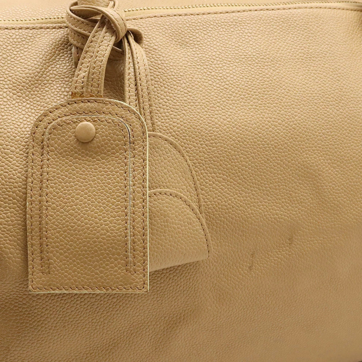 Pre-Owned Beige Caviar Skin Tote Bag P7502