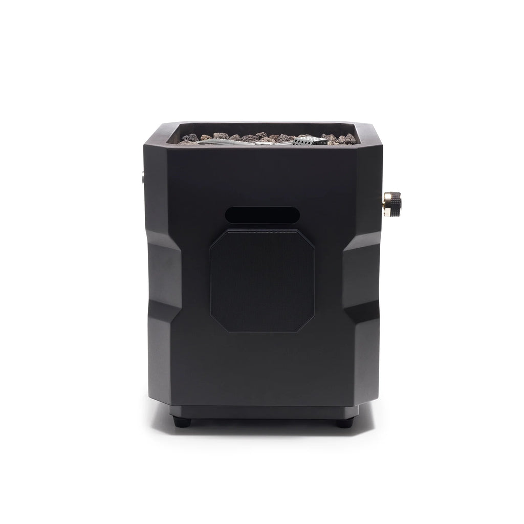 Portable Wireless Fire Pit with Speaker Sound System, Black Q8446