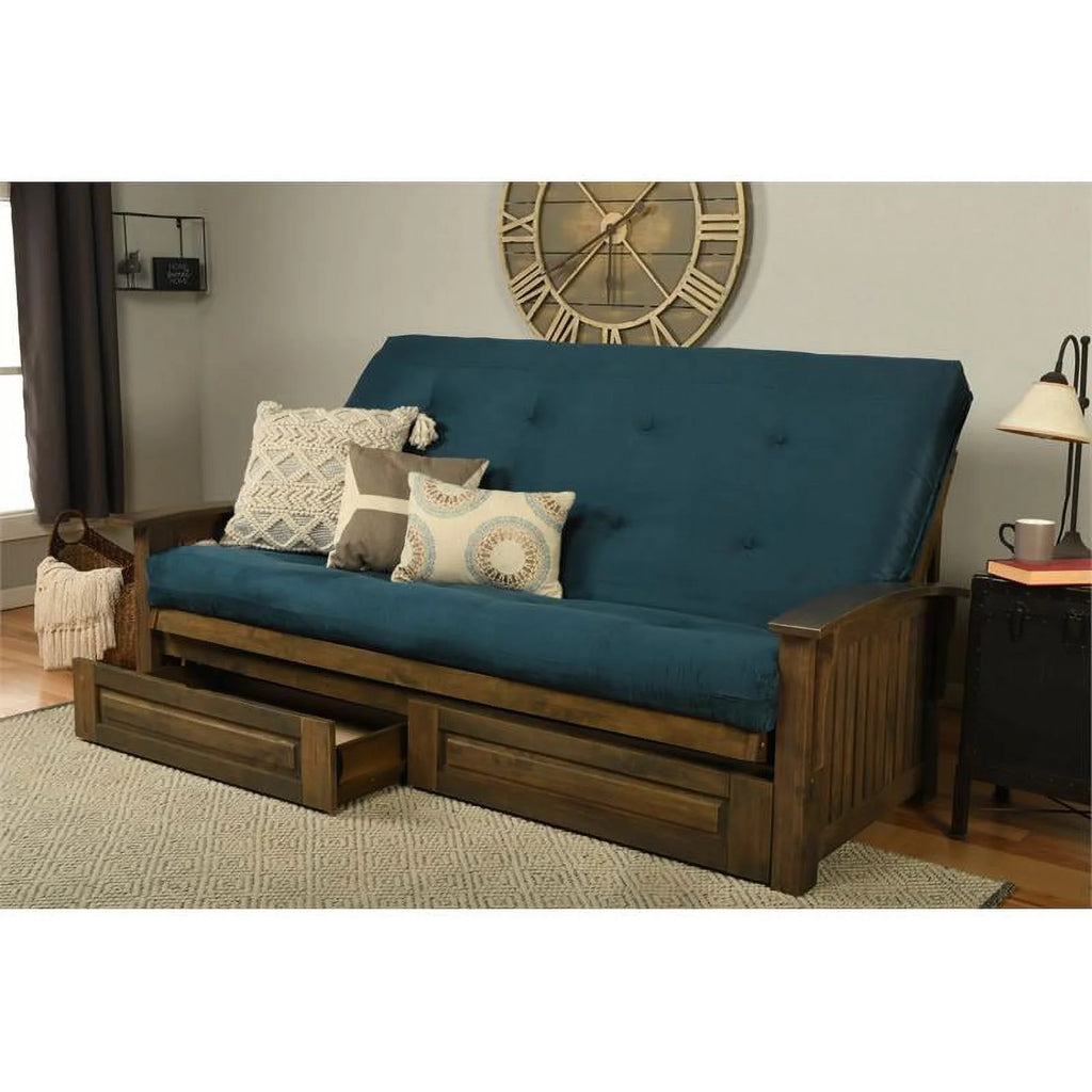 Queen Size Wood Storage Futon S708617
