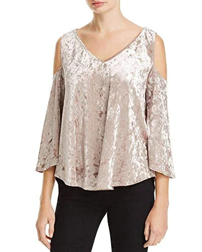 Crushed Velvet Cold Shoulder Blouse G2087