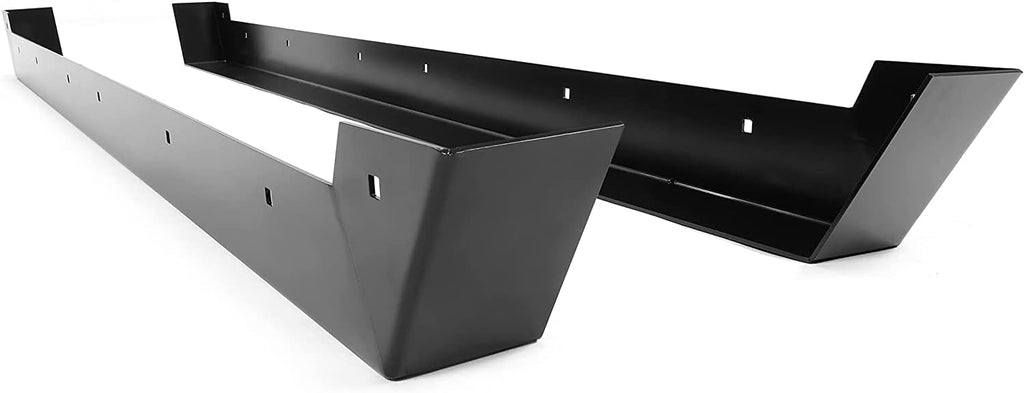 2PCS Powder Coated Steel Black Rock Sliders A32927