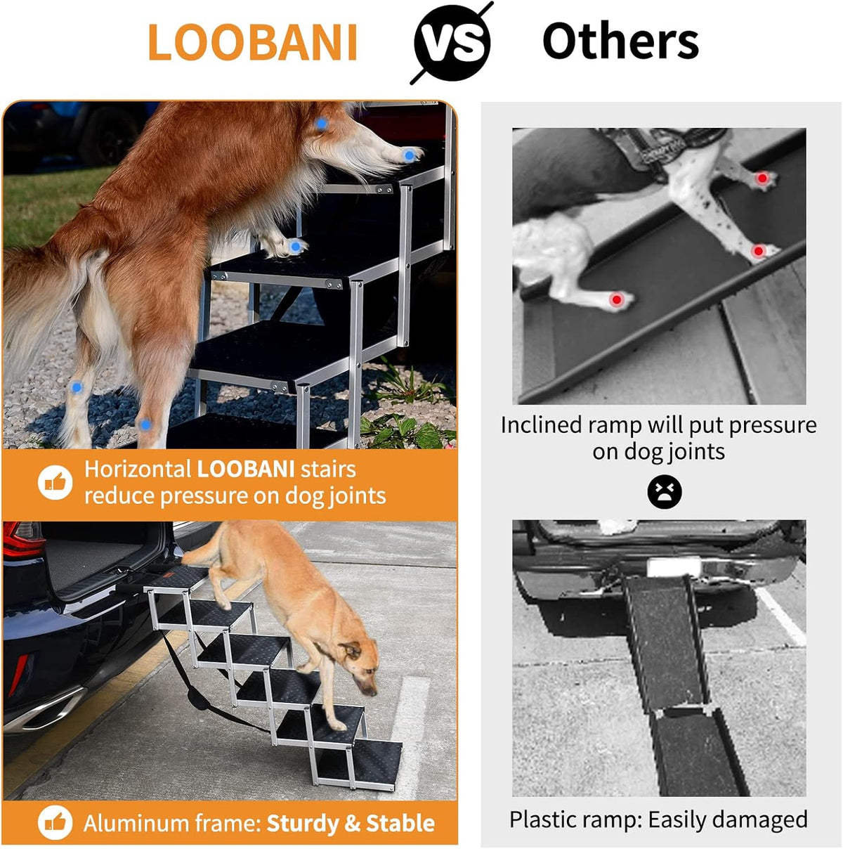 Folding Dog Ramp with Nonslip Surface O107