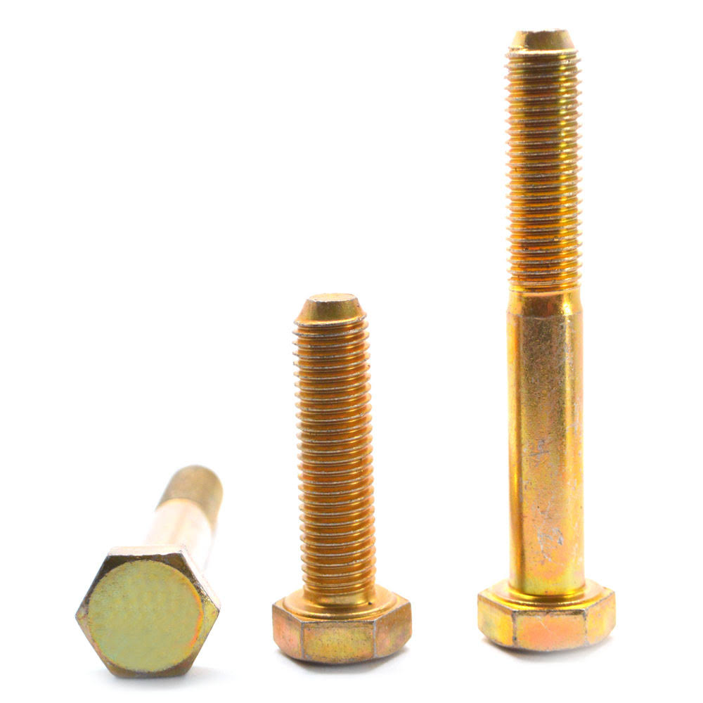 7/16x22-14 x 6 1/2x22 Coarse Thread Grade 8 Hex Cap Screw Alloy Steel Yellow Zinc Plated D5730