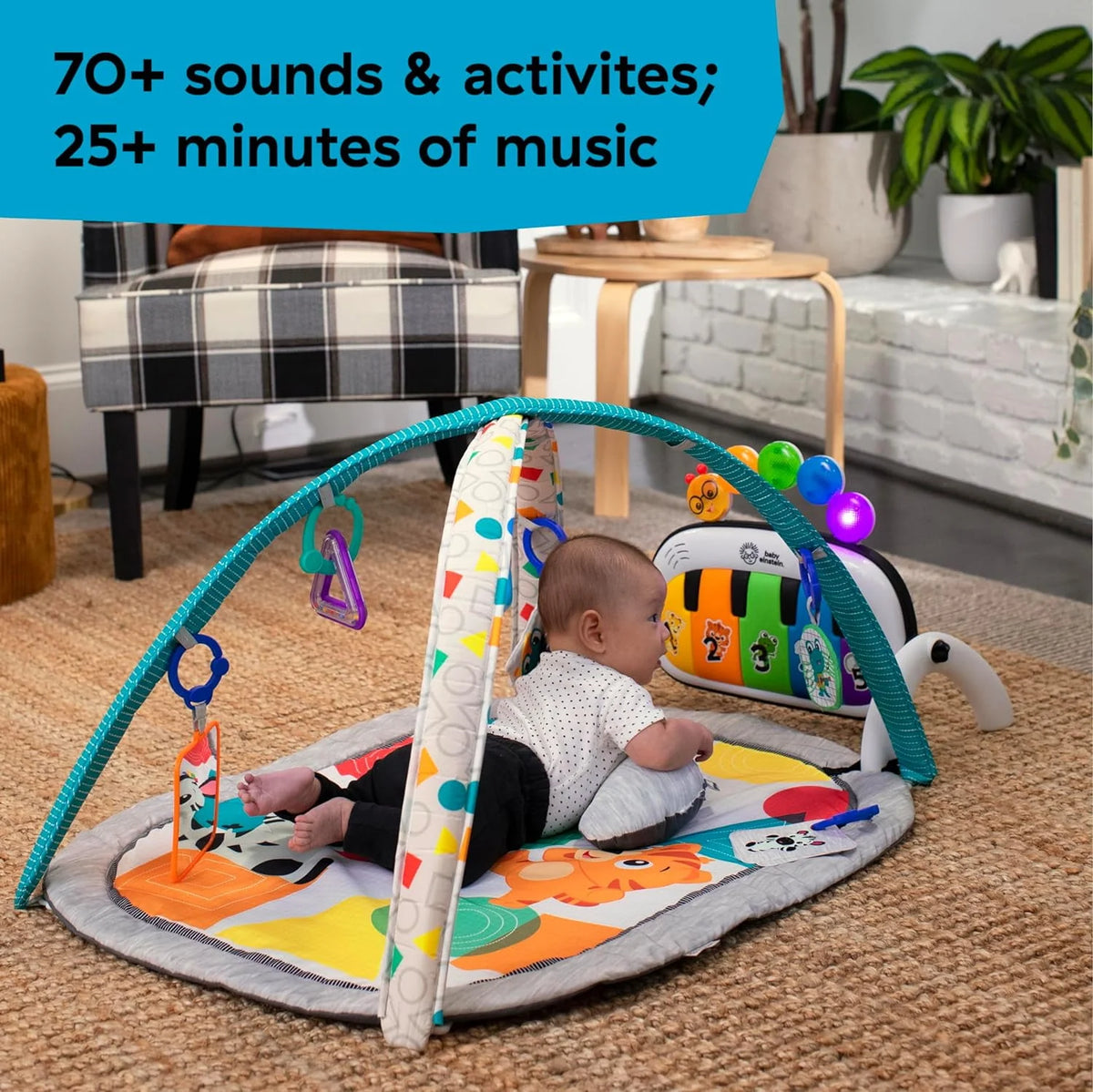 4-in-1 Baby Activity Gym & Tummy Time Play Mat with Piano K354