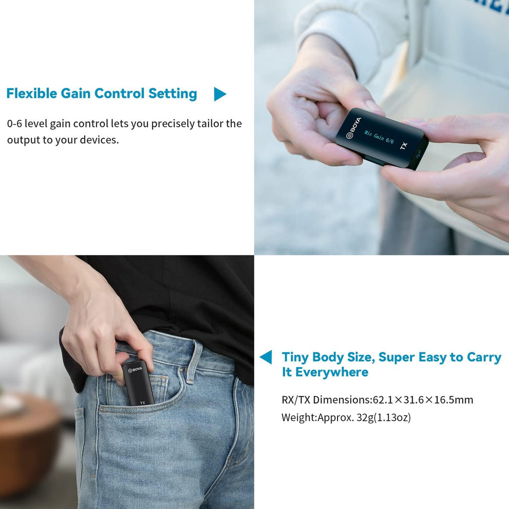2.4GHz Wireless Dual Channel Cordless Lavalier Microphone System for Phone Camera B88955