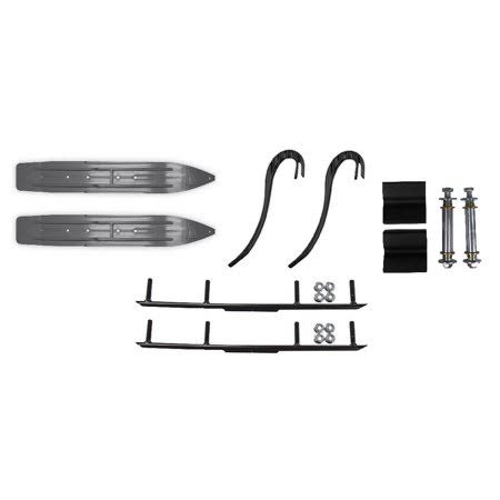 7 1/4 inch Snowmobile Skis with 4 inch Round Bars Kit W263