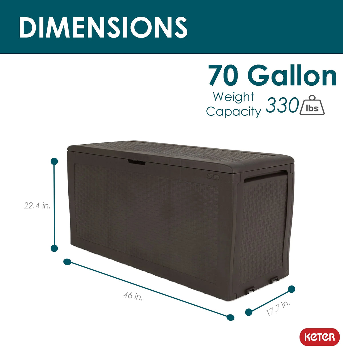 Brown Resin Outdoor Storage Deck Box Z8338