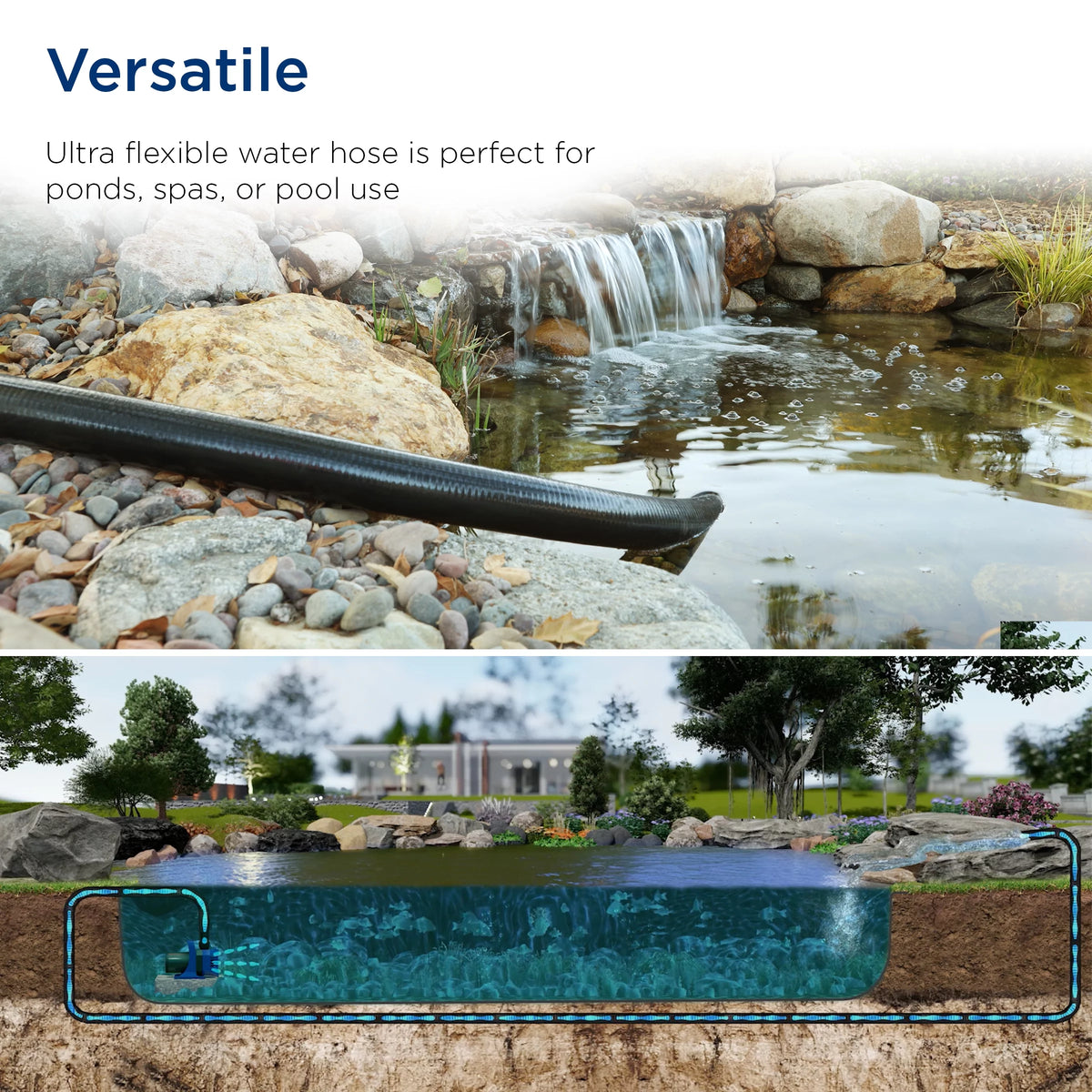 1" x 50' Schedule 40 PVC Pond Hose L6946
