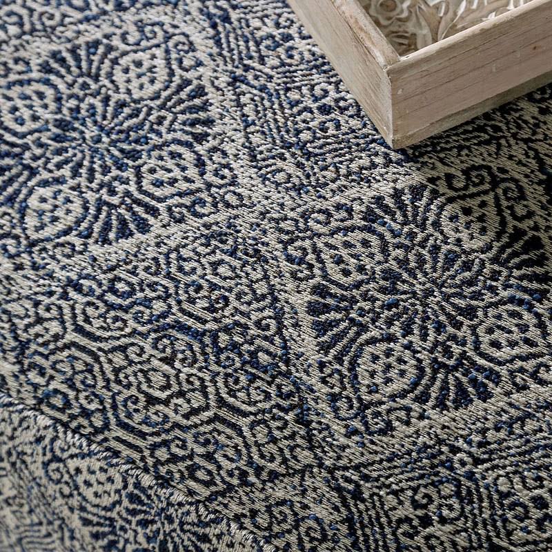 Ivory Navy Ottoman S625080