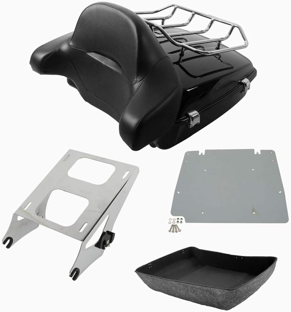 Chopped Tour Pak Trunk & Solo Mounting Rack Backrest + Base Plate G19669