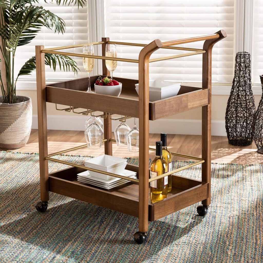 Walnut Brown Trolleys and Carts X75105