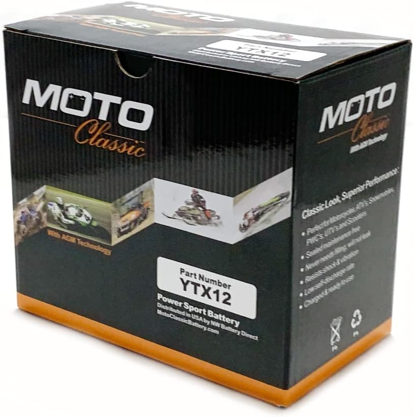 12V 14Ah 230CCA Maintenance Free Motorcycle ATV Battery Y75808
