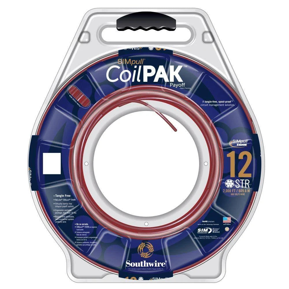 2000 ft 12 Red Stranded Cu THHN-THWN Wire Q766