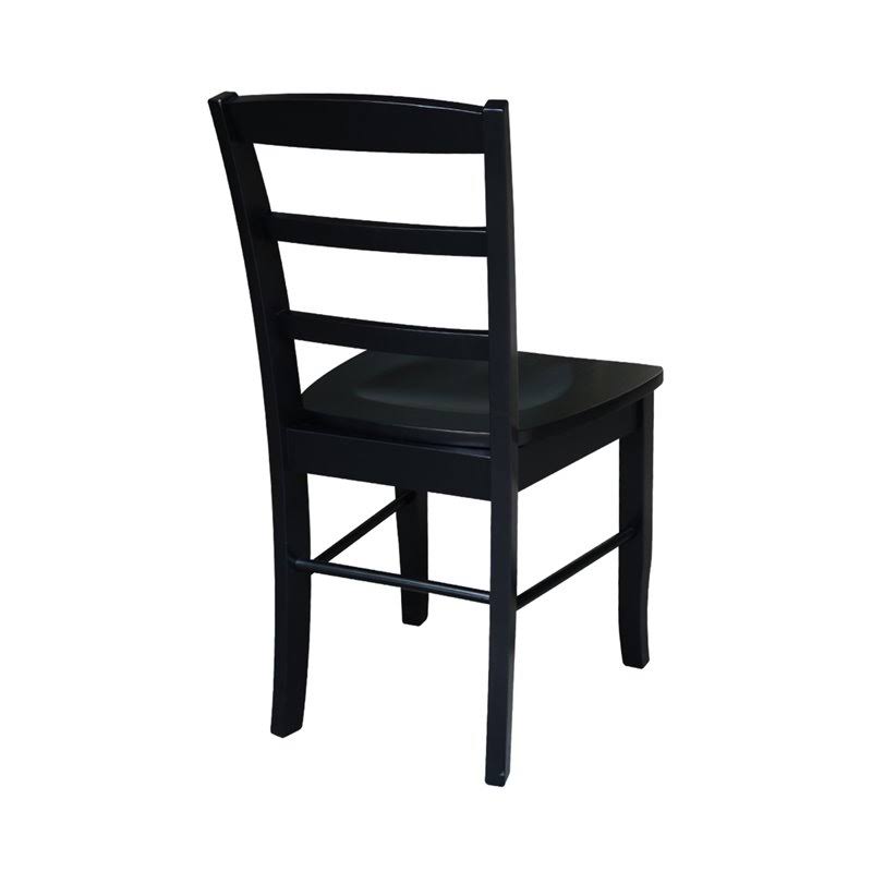 Black Ladderback Dining Chair Set of 2 T89286