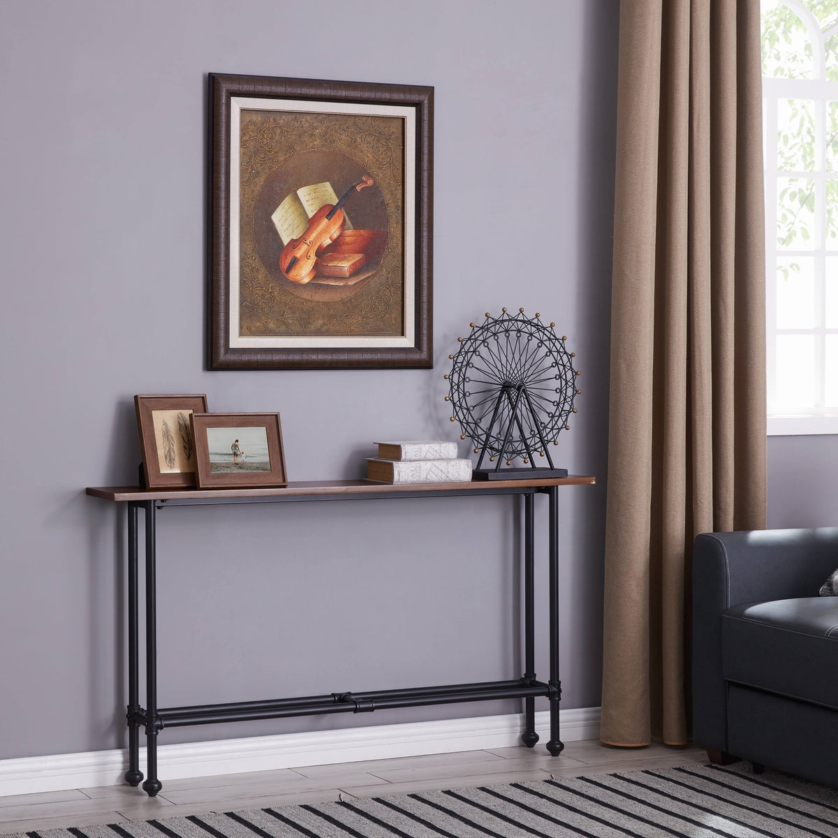 Black/Espresso Console Table L568