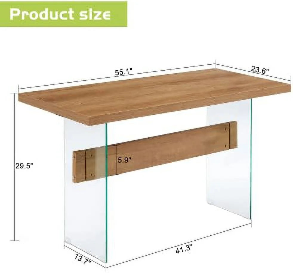White High Glossy 55 inches Rectangular Dining Table Q6245