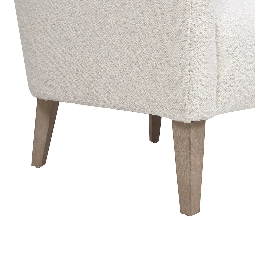 Ivory White Boucle Accent Chair Z4271