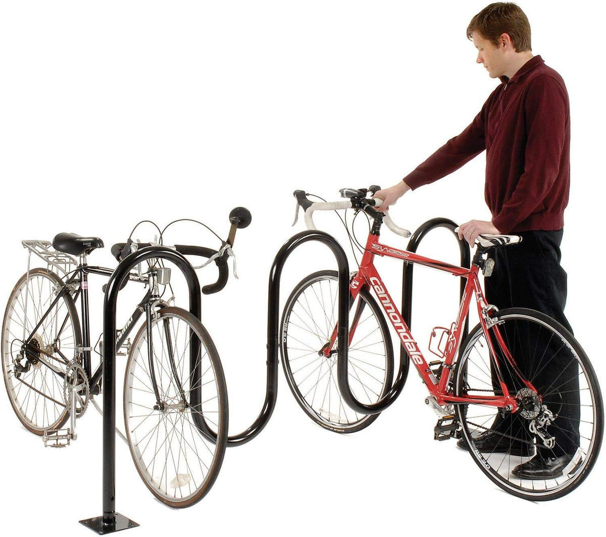 68L Black Flange Mount Bike Rack, 7-Bike Capacity G7830