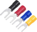 200Pcs Insulated Fork Spade Wire Connector Electrical Crimp Terminal 22-16AWG F976