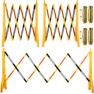 Expandable Guard Portable Barricade Safety Barrier 3pcs 4-Chain C6301
