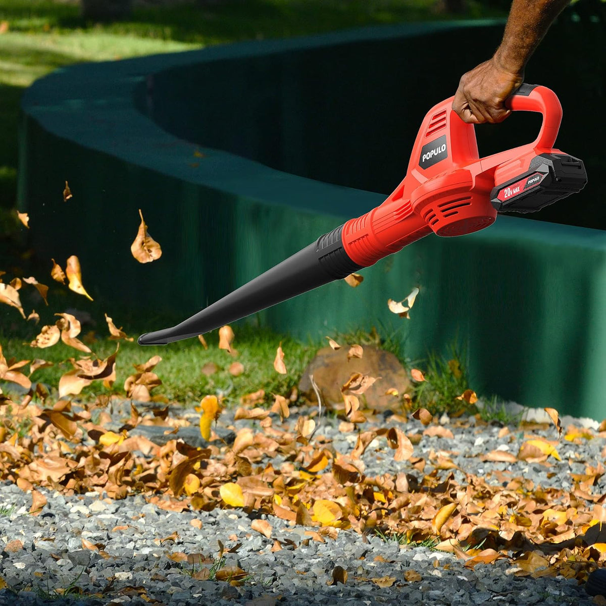 20V Cordless Leaf Blower with 2.0Ah Battery and Fast Charger U55837