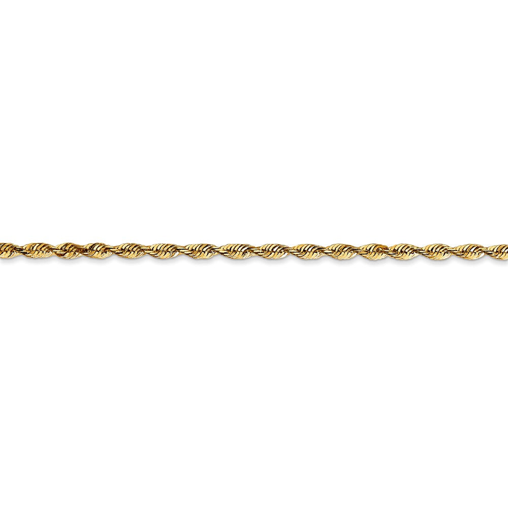 14kt Yellow Gold 2.25mm Diamond Cut Rope Chain 24 inch Lobster Clasp P113