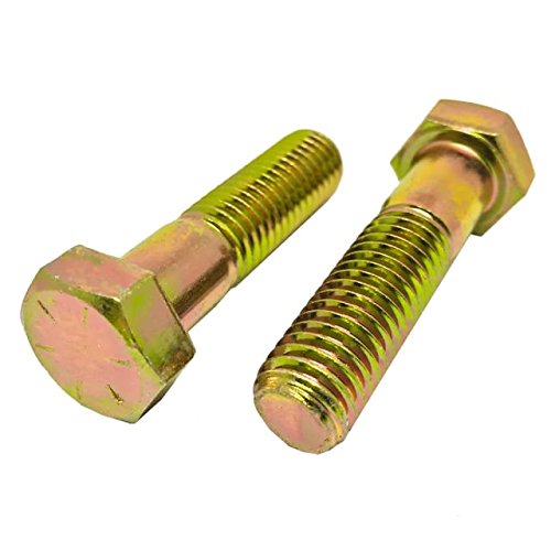 3/8-16 x 1 3/4 Hex Cap Screw Grade 8 Zinc Yellow Plated Steel, 25 pcs N273