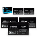 6V 12Ah Sealed Lead Acid Battery with F1 to F2 Terminal Adapters Y170