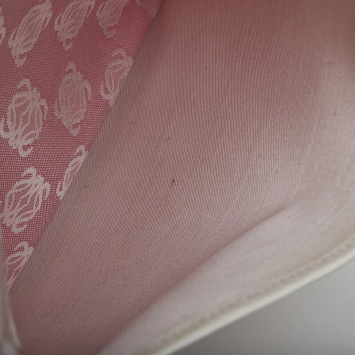 Pre-Owned Pink White Canvas Leather Shoulder Bag C24620