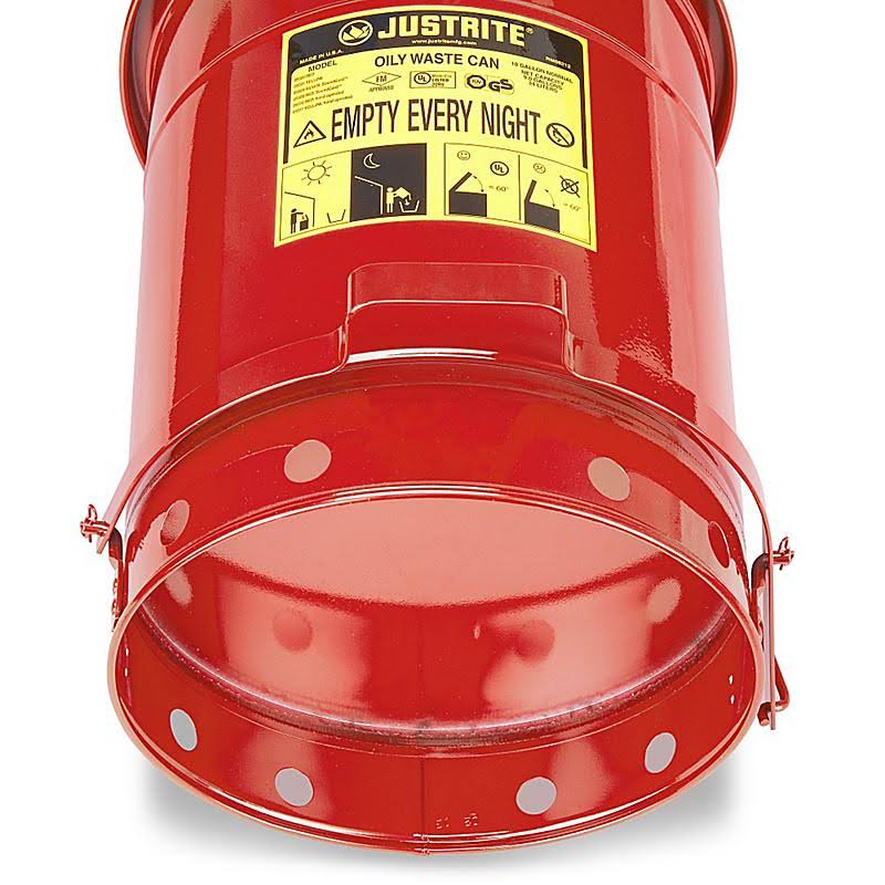 10 Gallon Red Oily Waste Can U603