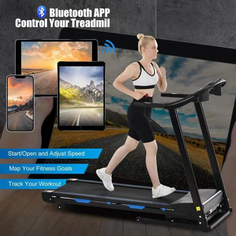 3.25HP Folding Electric Treadmill 9mph 15-Level Auto Incline Black U223998