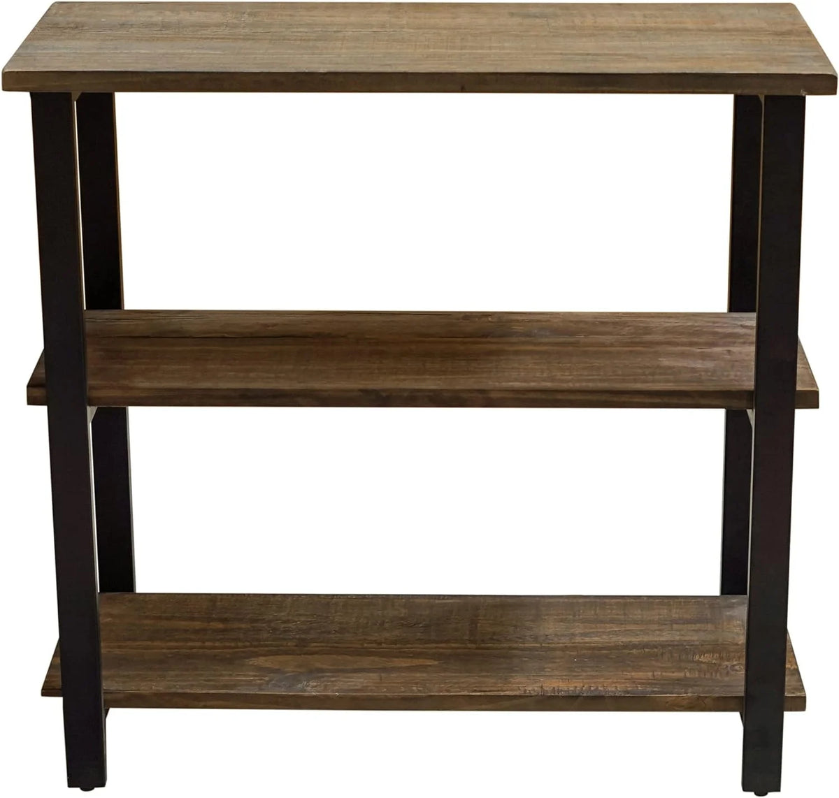 31" Tall 2-Tier Solid Wood And Metal Bookcase S666168